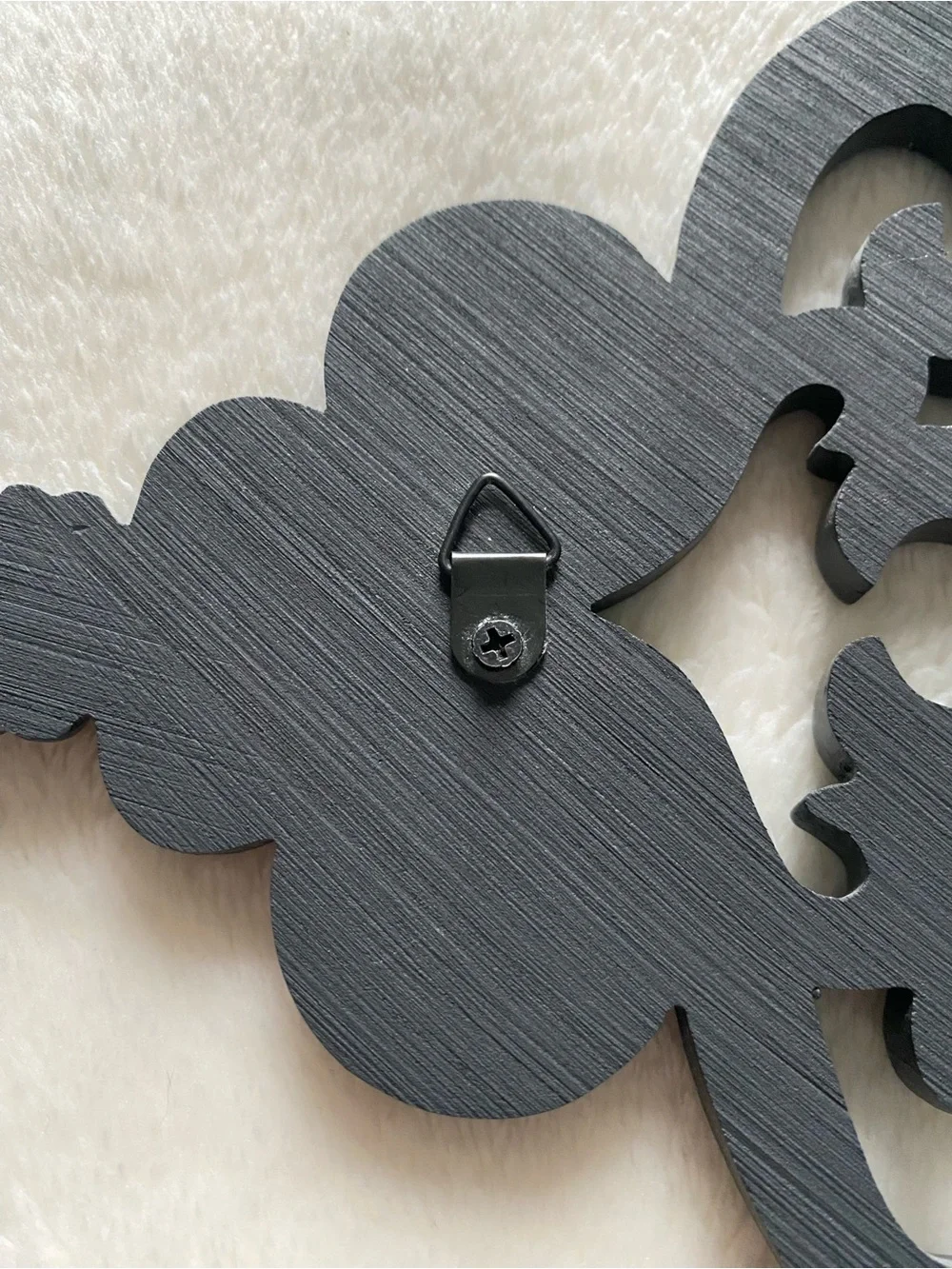 Key Wall Hanging Wood Art Black Ornate Decor